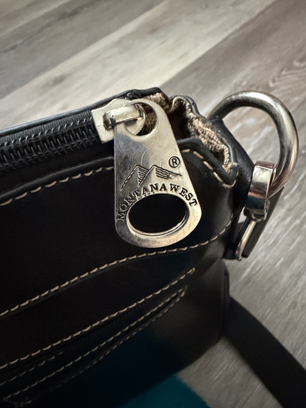 Montana West Black Crossbody Bag with Silver-Tone Buckle Accents - Picture 6 of 8